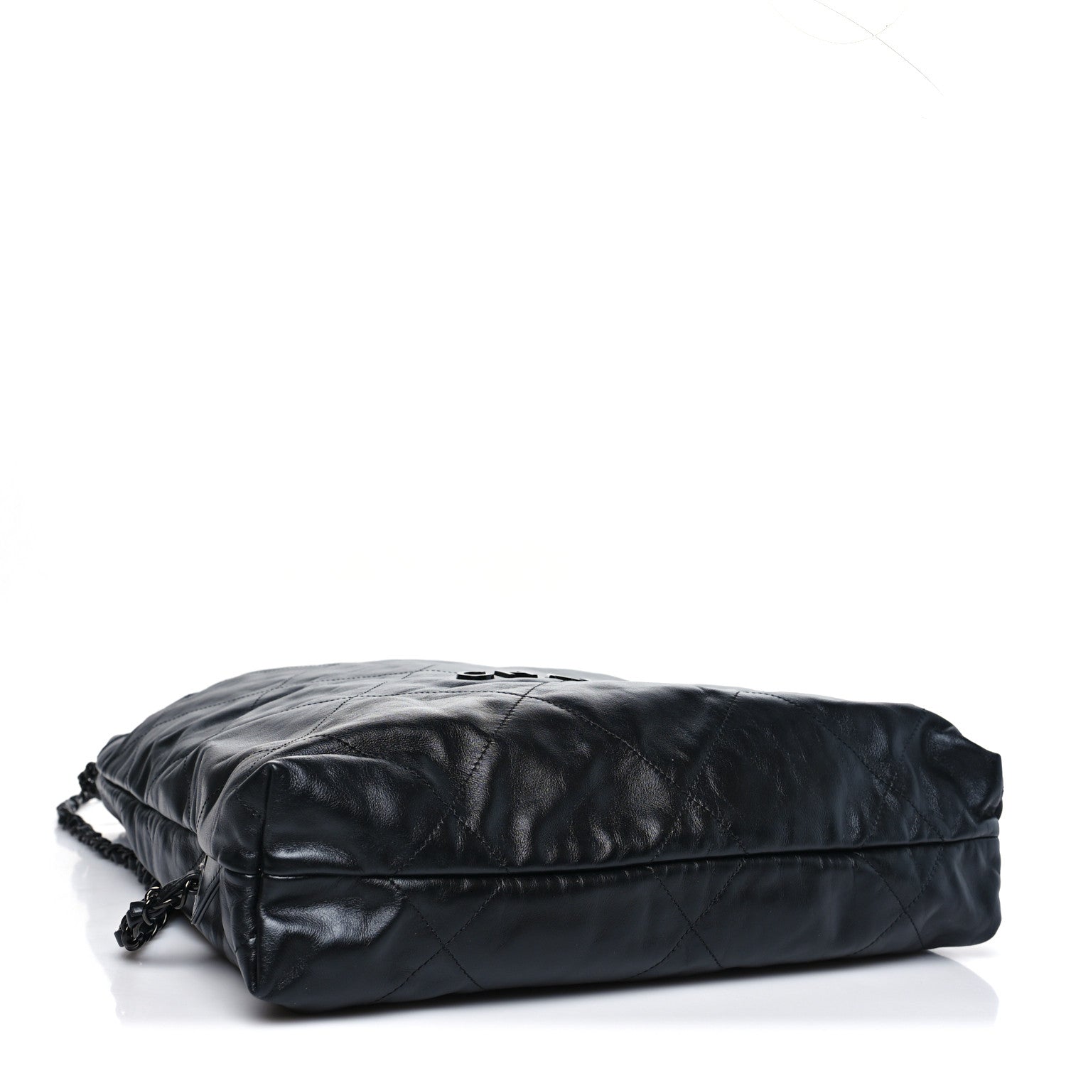 Chanel Shiny Calfskin Quilted Chanel 22 Backpack So Black