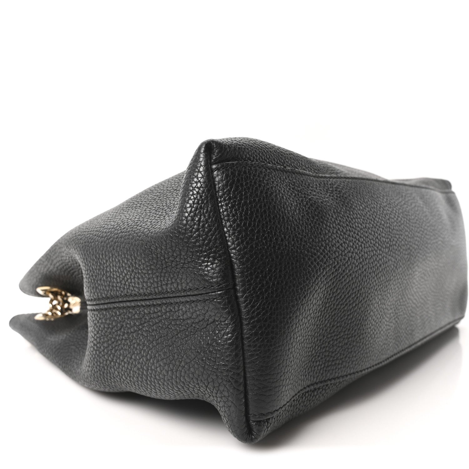 Gucci Pebbled Calfskin Medium Soho Chain Shoulder Bag Black