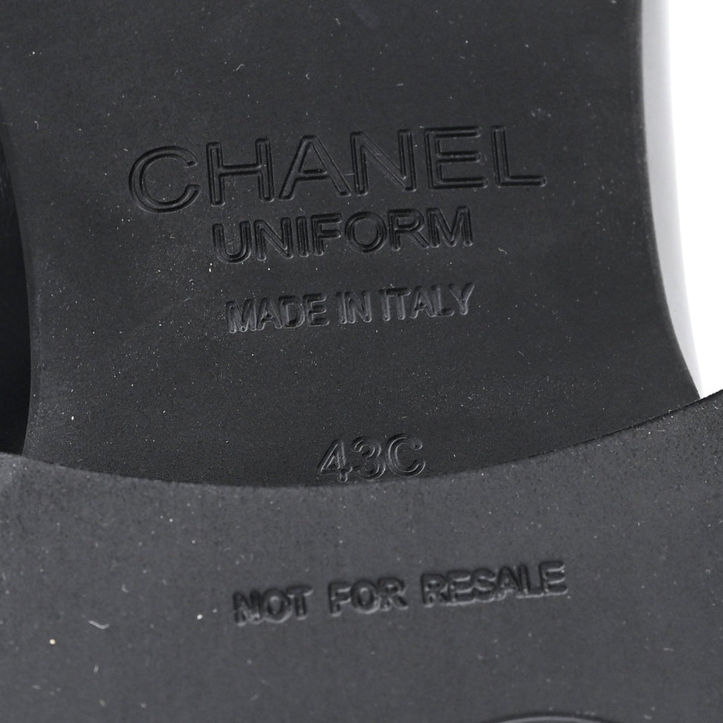 Chanel Smooth Calfskin Mens Loafers 43 Black