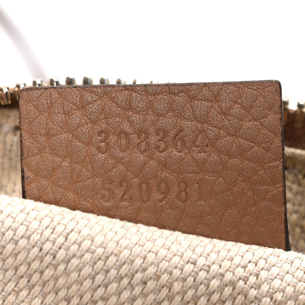 Gucci Pebbled Calfskin Small Soho Disco Bag Rose Beige