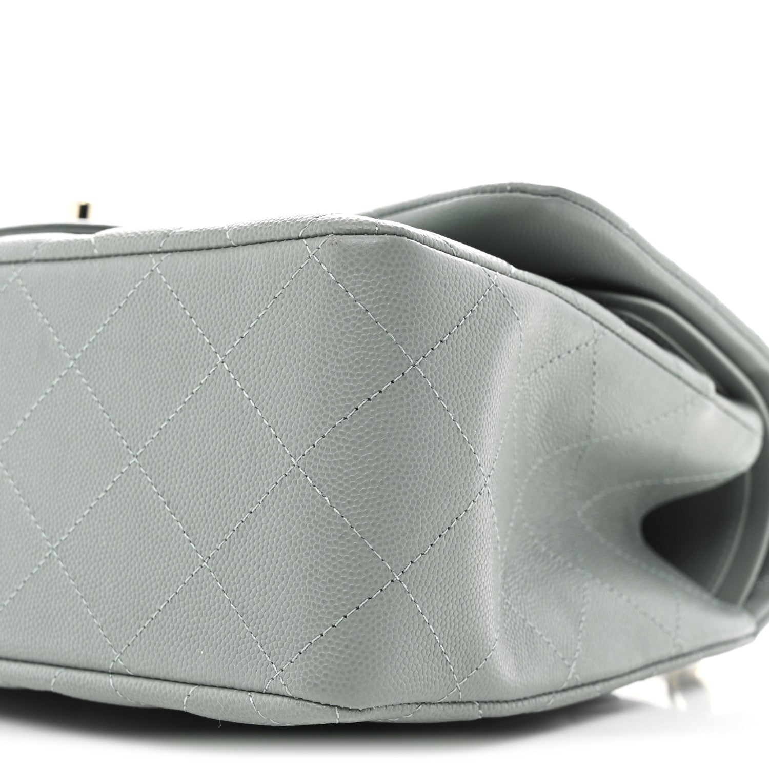 Chanel Caviar Quilted Jumbo Double Flap Light Blue