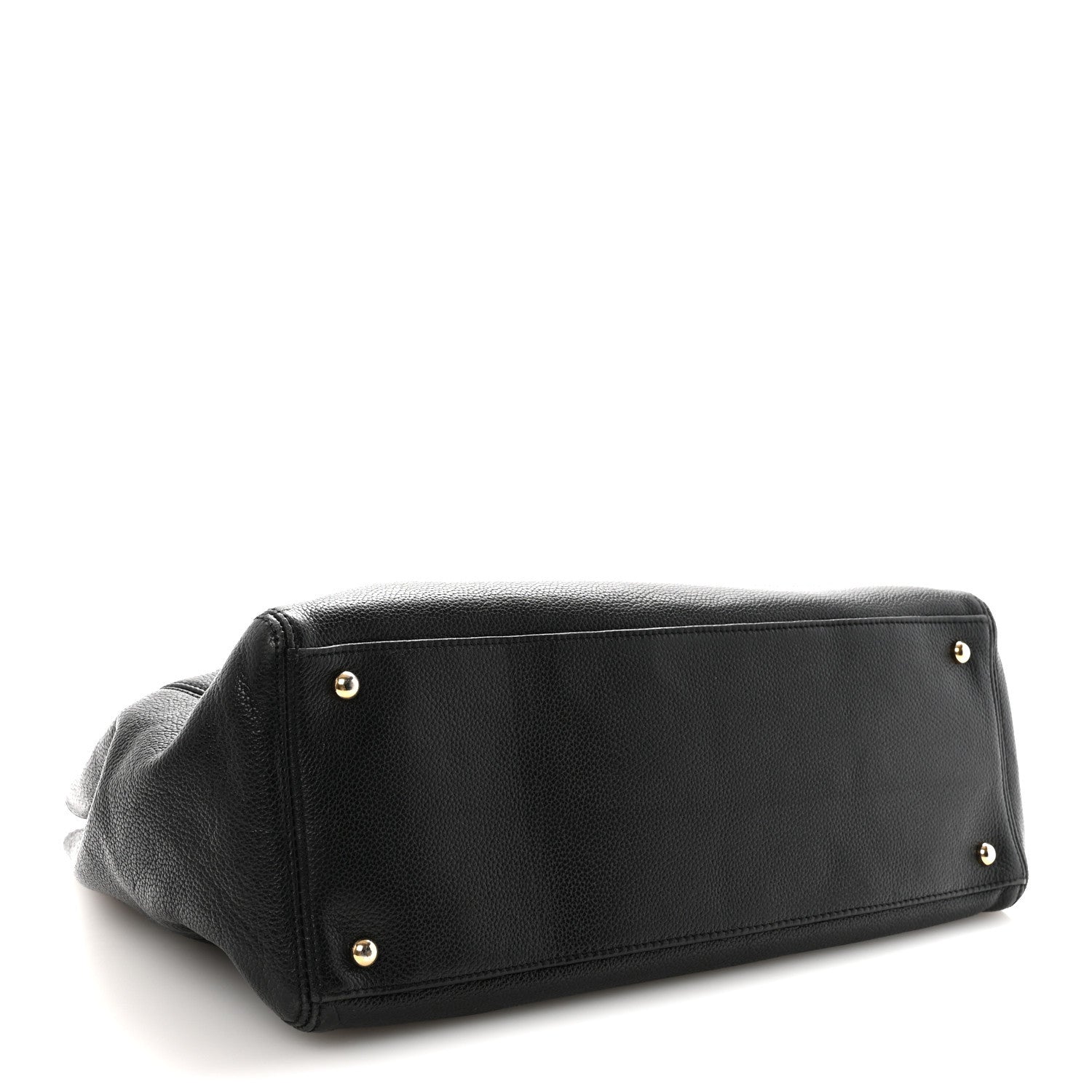 Chanel Calfskin Cerf Executive Shopper Tote Black