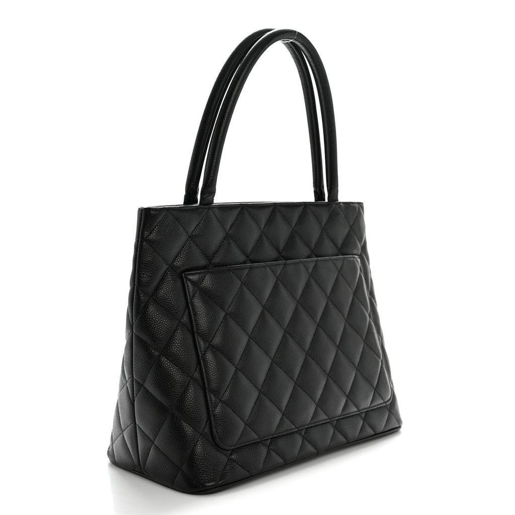 Chanel Caviar Quilted Medallion Tote Black