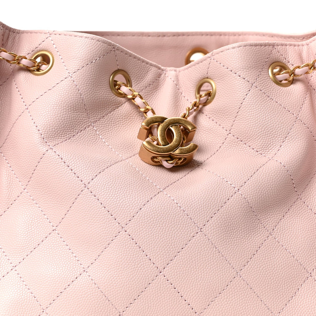 Chanel Caviar Quilted Small Chanel 25 Handbag Light Pink
