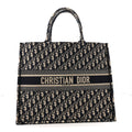 Christian Dior Oblique Large Book Tote Blue Multicolor