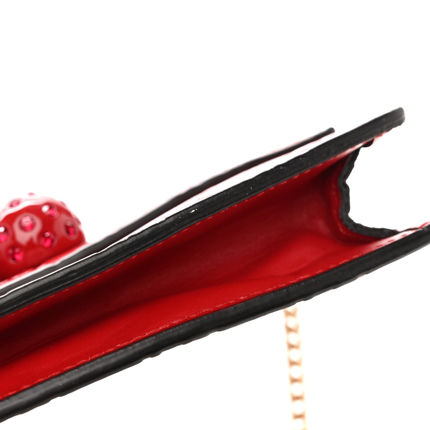 Gucci Guccissima Mini Cherry Chain Bag Hibiscus Red