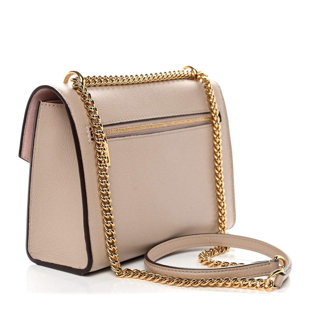 Louis Vuitton Soft Calfskin Mylockme Chain Bag BB Greige