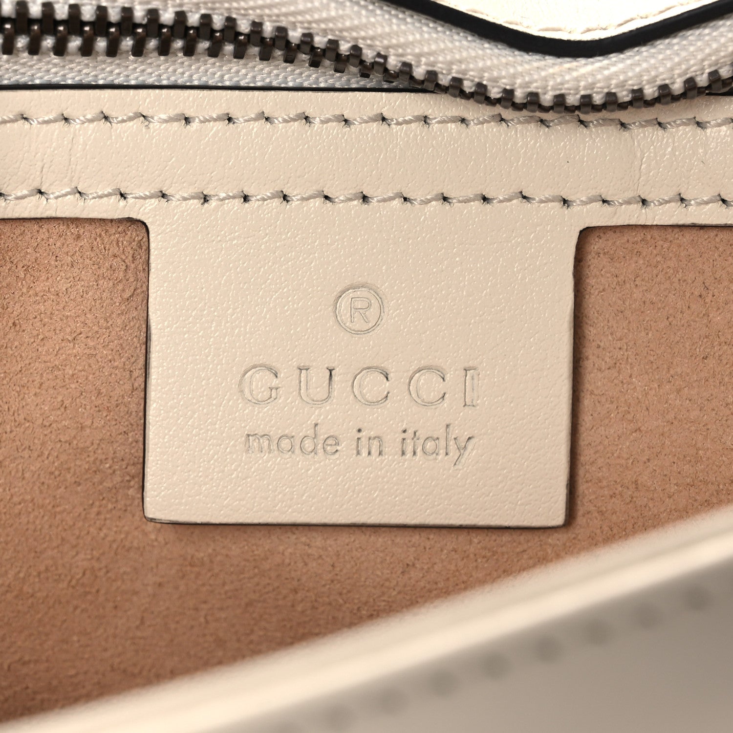 Gucci Calfskin Matelasse Small GG Marmont Shoulder Bag White