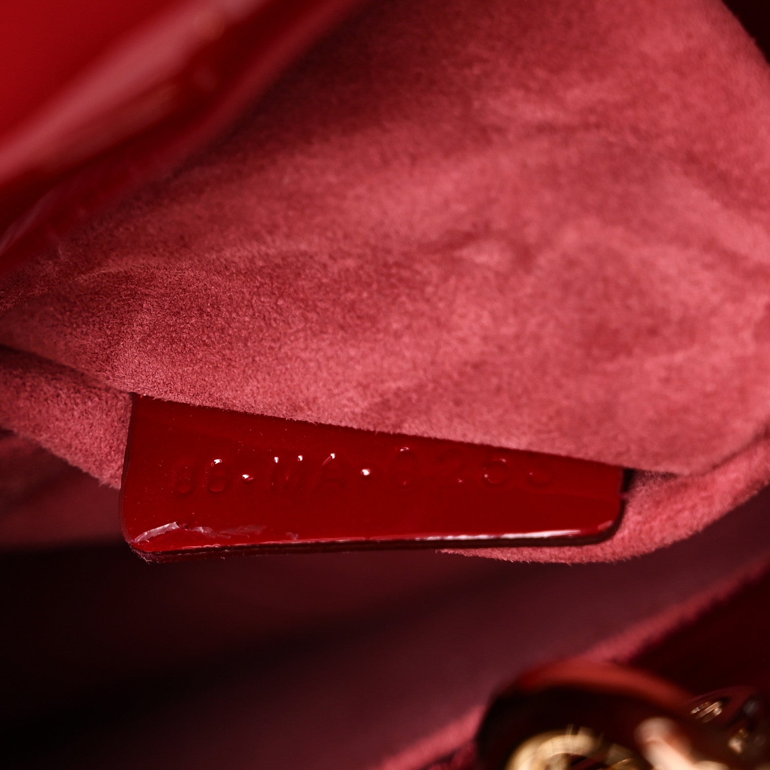 Christian Dior Patent Cannage Small Lady Dior Cherry Red