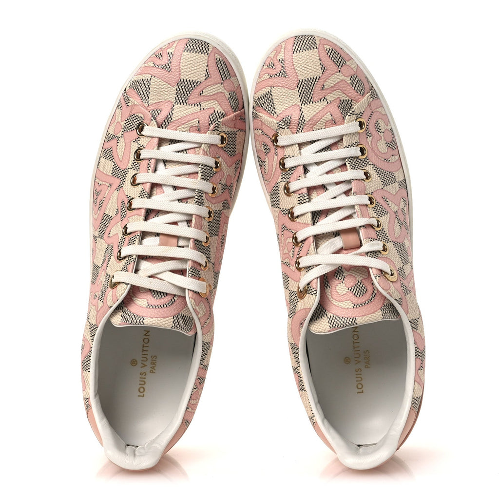 Louis Vuitton Damier Azur Tahitienne Bora Bora Sneakers 40 Rose Ballerine