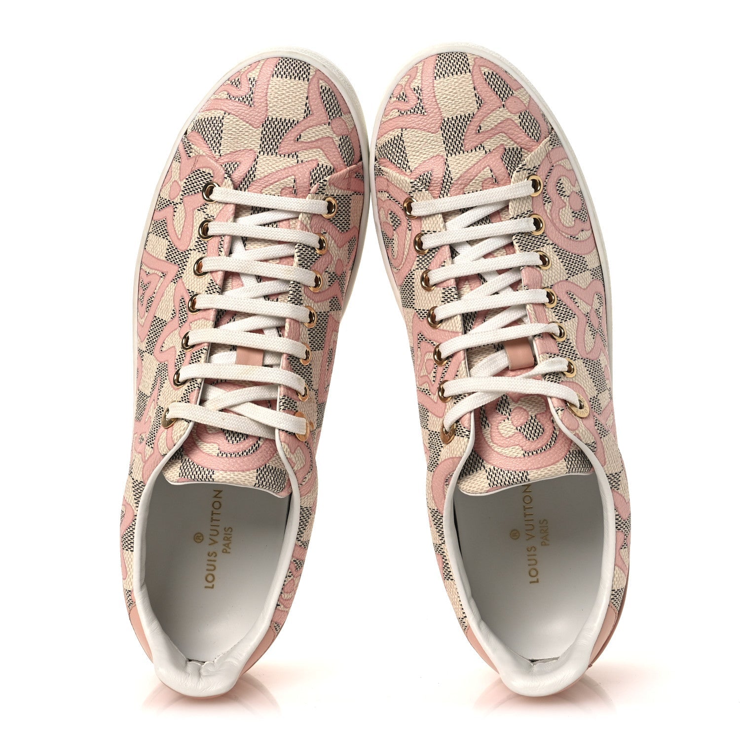 Louis Vuitton Damier Azur Tahitienne Bora Bora Sneakers 40 Rose Ballerine