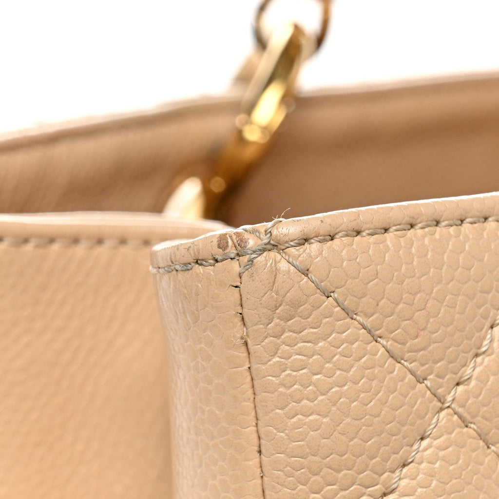 Chanel Caviar Quilted Grand Shopping Tote GST Beige
