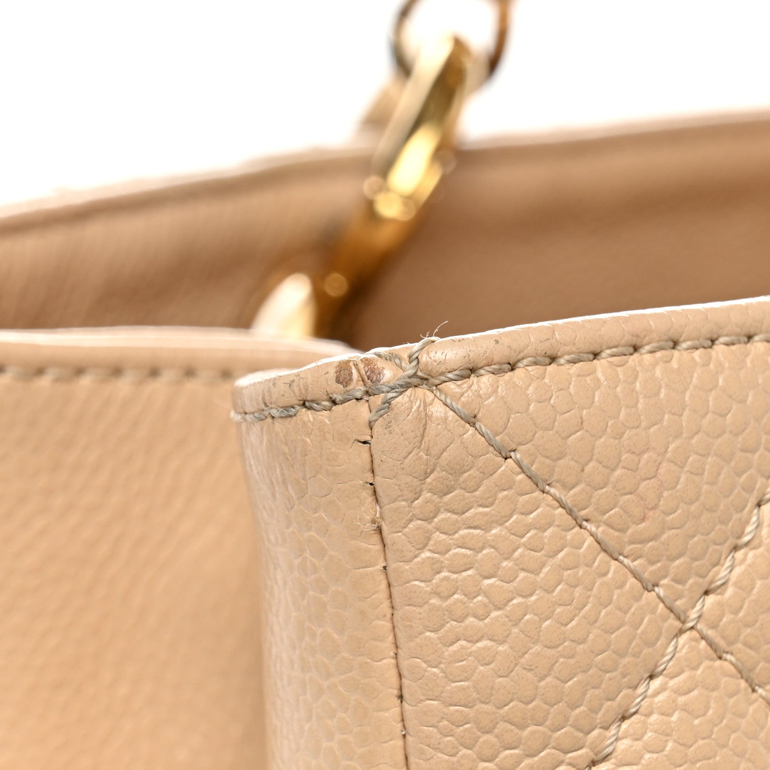 Chanel Caviar Quilted Grand Shopping Tote GST Beige