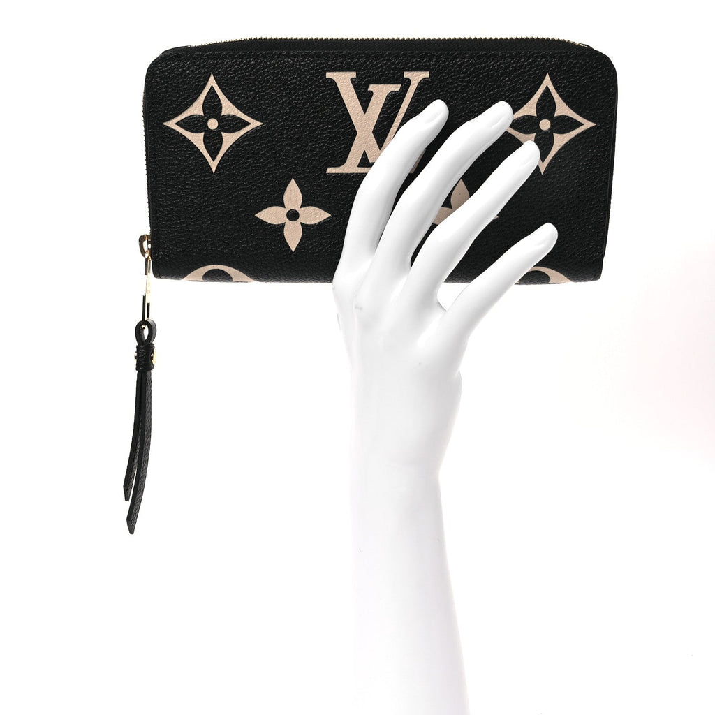 Louis Vuitton Empreinte Monogram Giant Zippy Wallet Black Beige