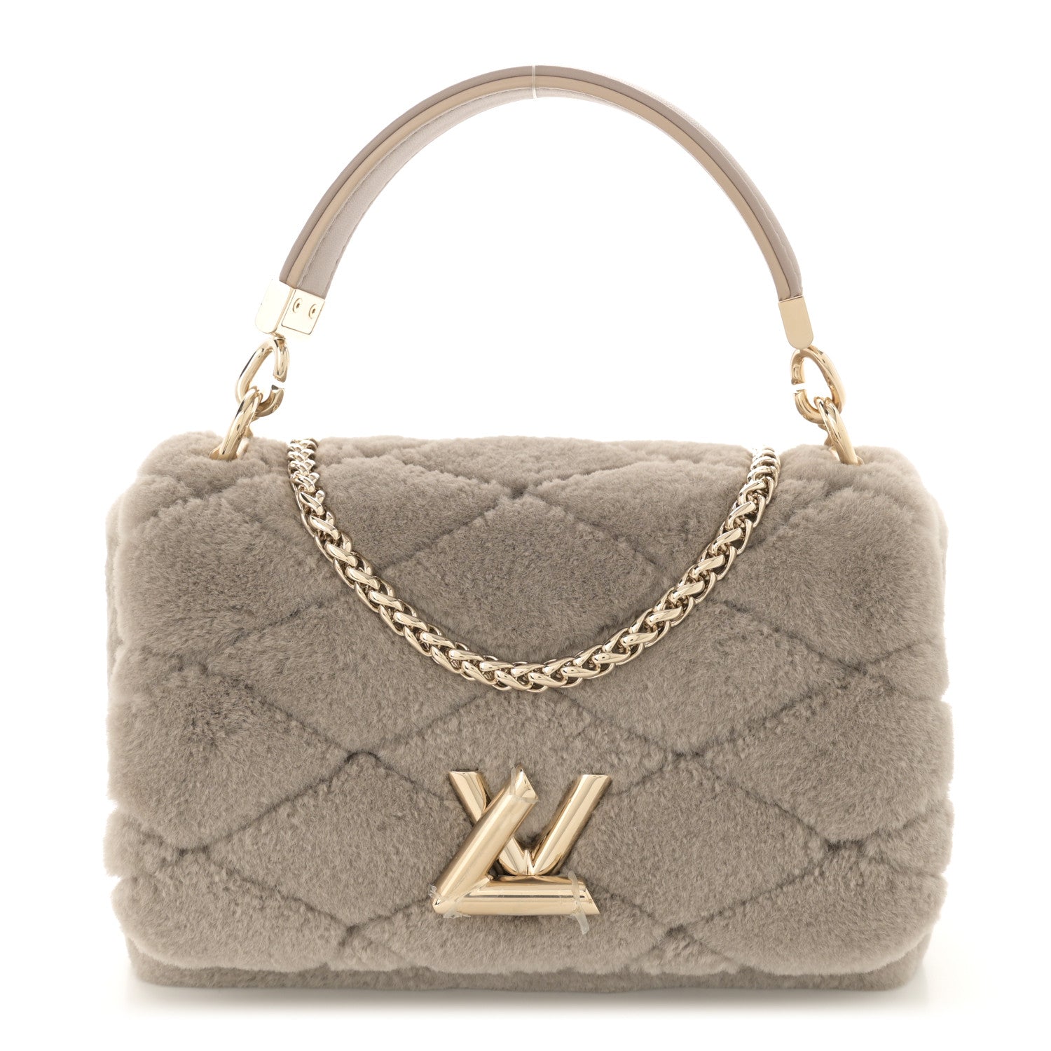 Louis Vuitton Shearling Malletage Top Handle GO-14 PM Grey