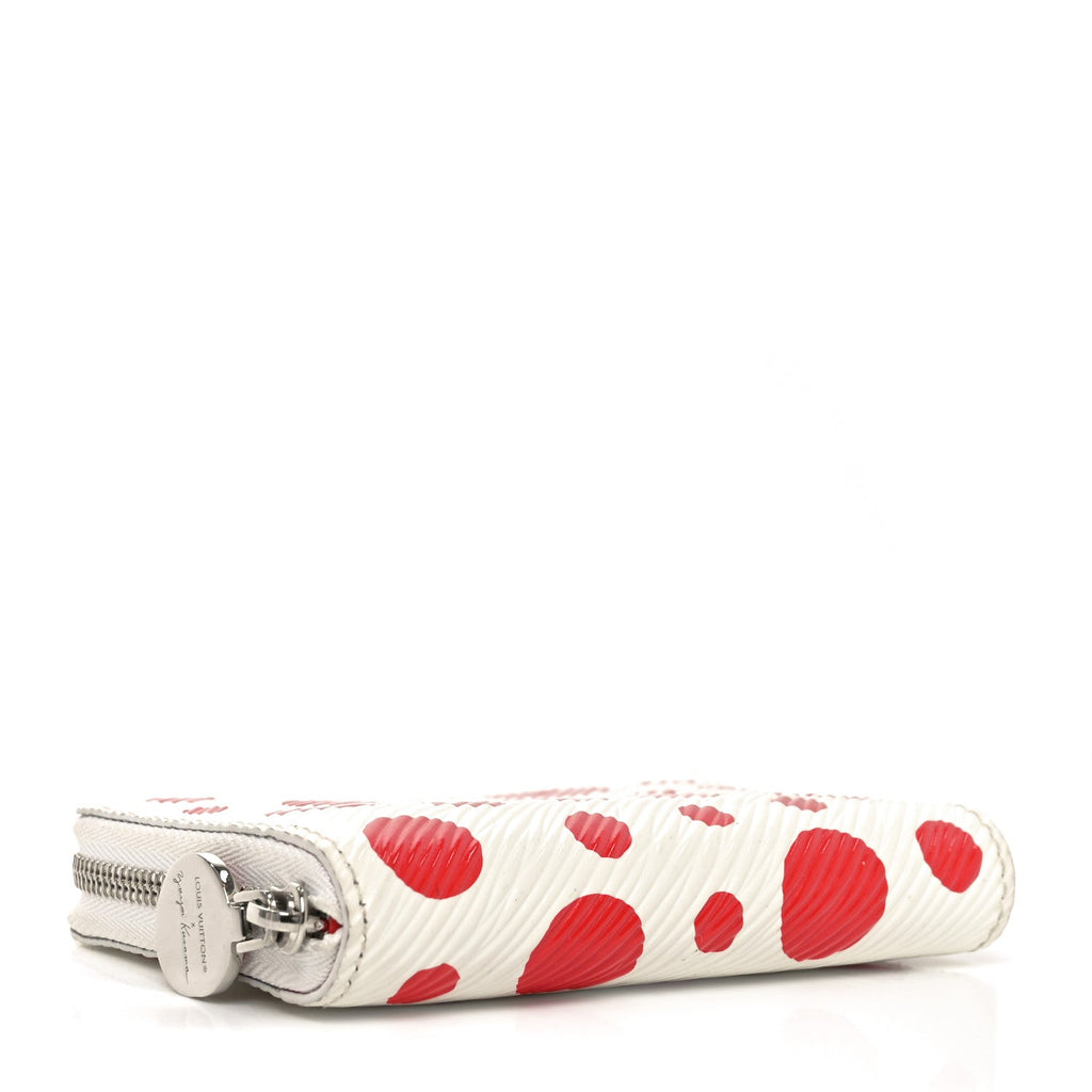 Louis Vuitton LV X YK Kusama Epi Zippy Coin Purse White