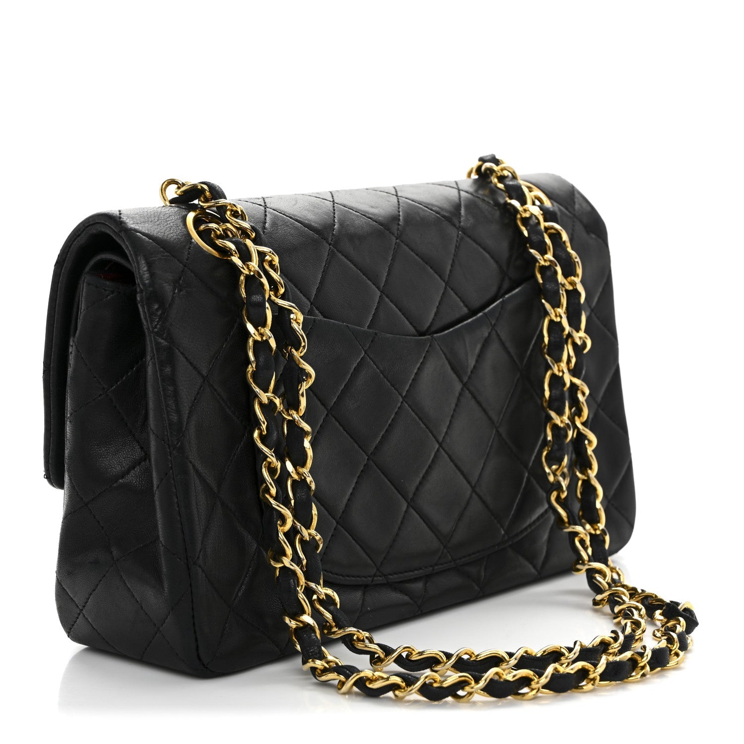 Chanel Lambskin Quilted Small Double Flap Black