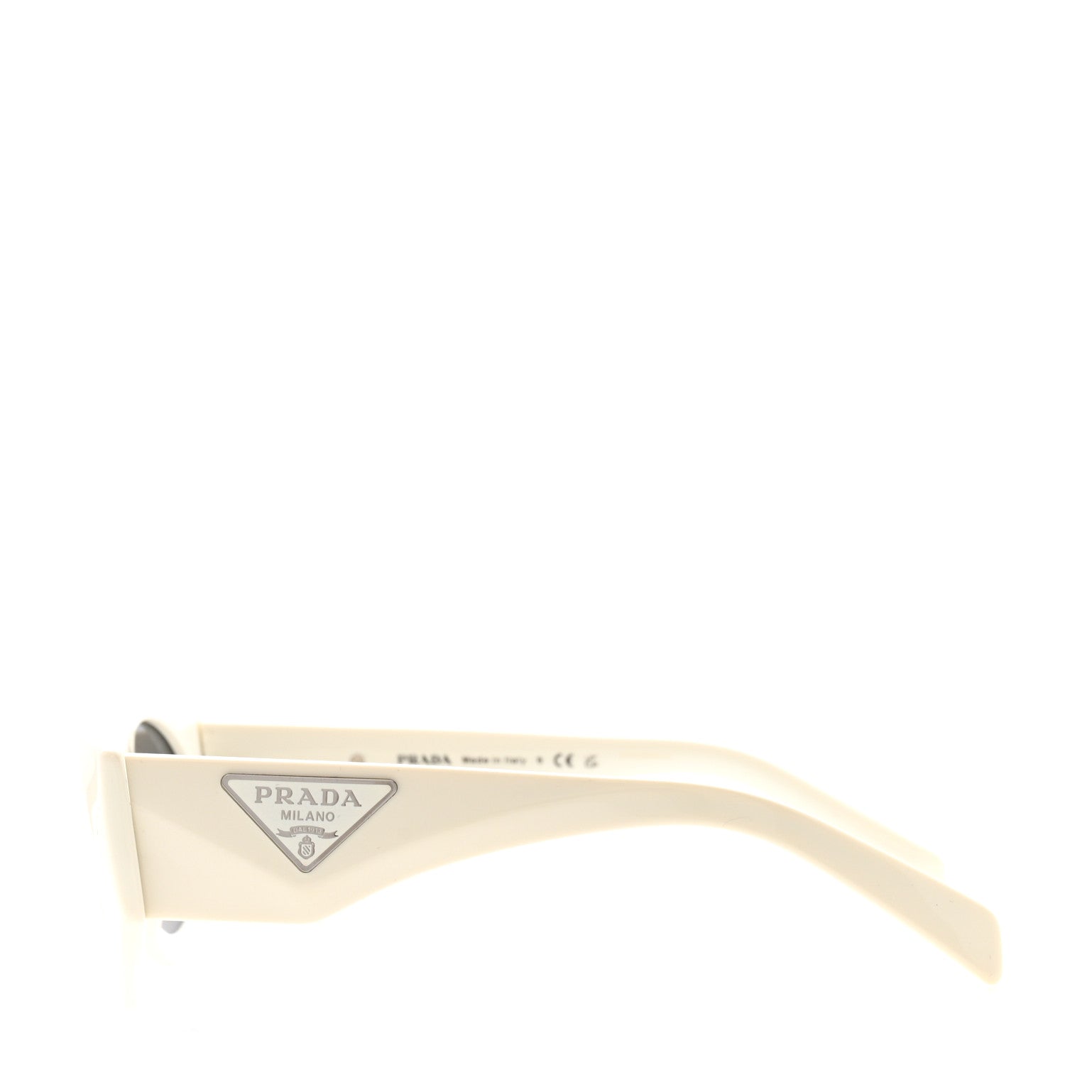 Prada Acetate Oval Symbole Sunglasses SPR 20Z White