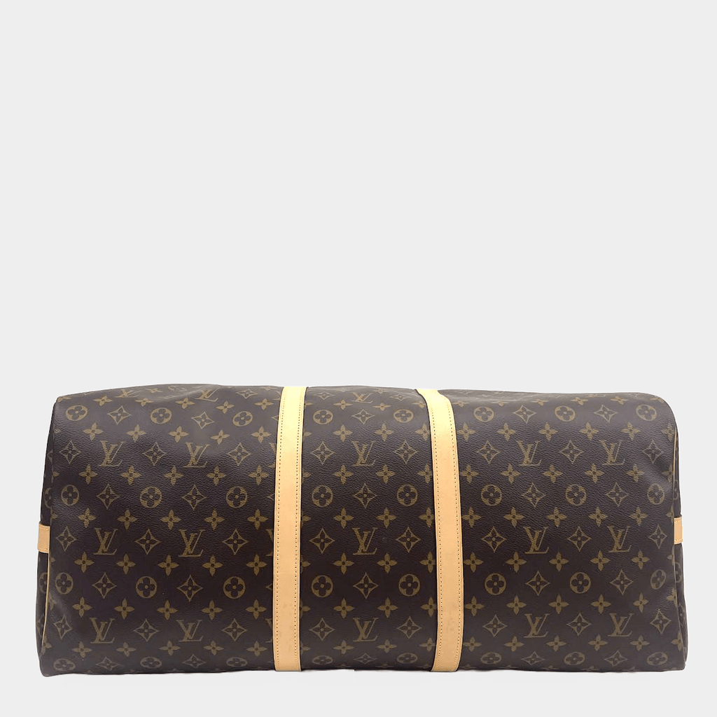 LOUIS VUITTON Monogram Keepall 60 Bando w/Strap Lock & Key