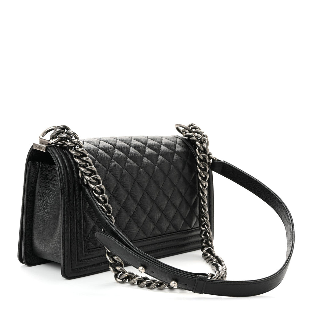 Chanel Caviar Quilted Medium Boy Flap Black