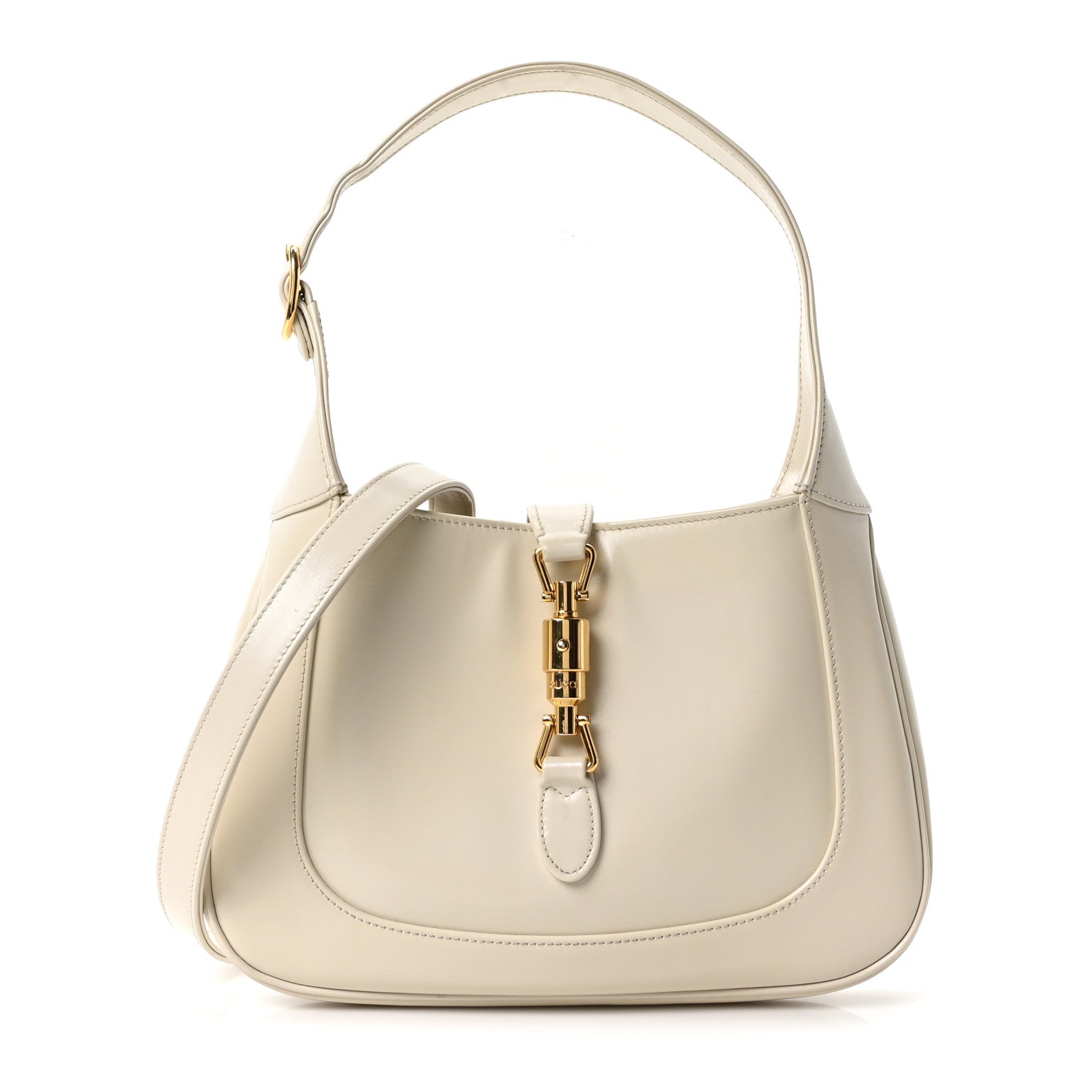 Gucci Boarded Dyana Lux Calfskin Small Jackie 1961 Hobo Mystic White