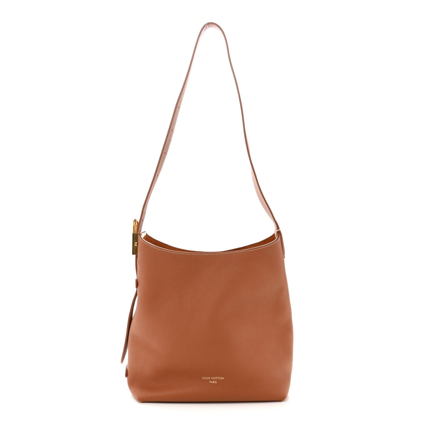 Louis Vuitton Grained Calfskin Low Key Hobo PM Cognac