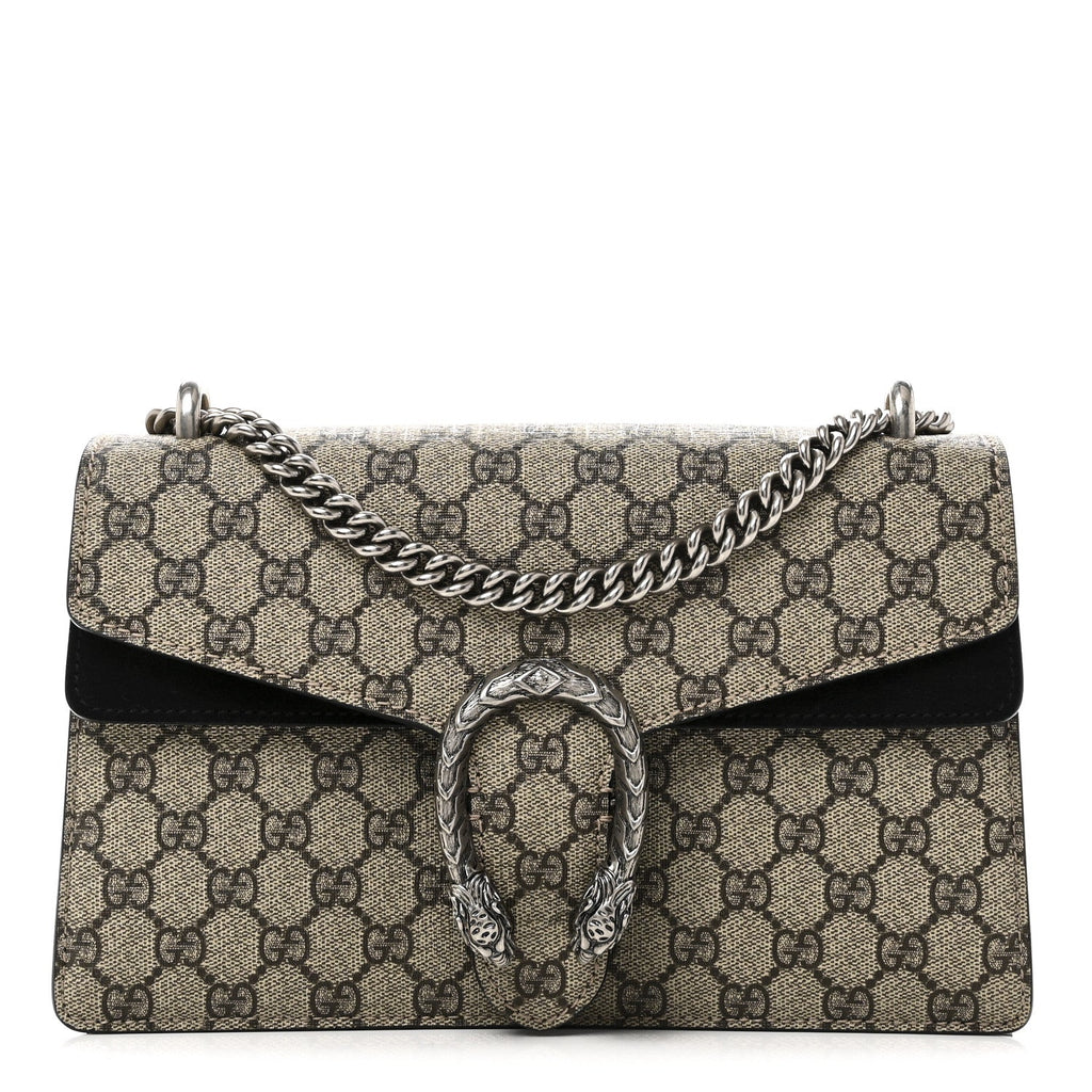 Gucci GG Supreme Monogram Small Dionysus Shoulder Bag Black