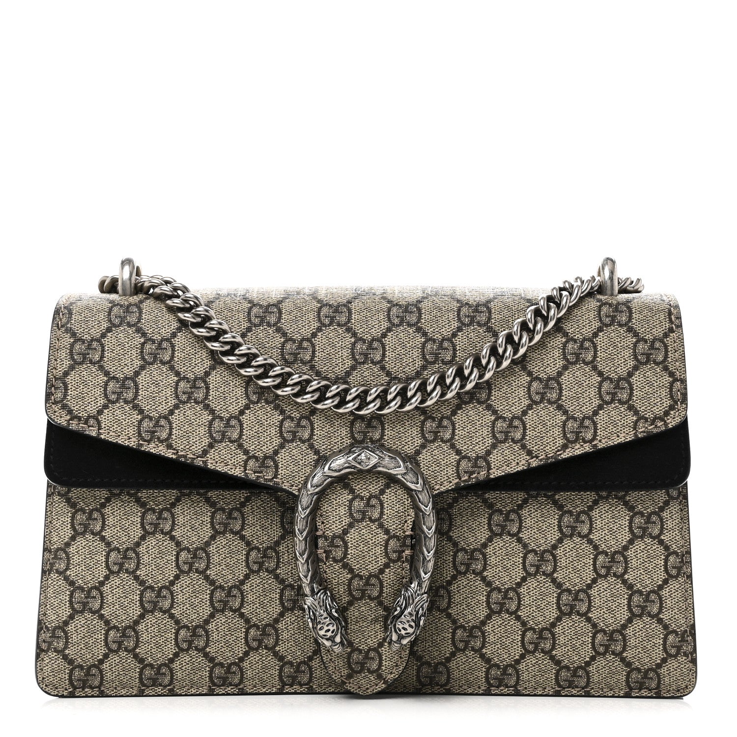 Gucci GG Supreme Monogram Small Dionysus Shoulder Bag Black