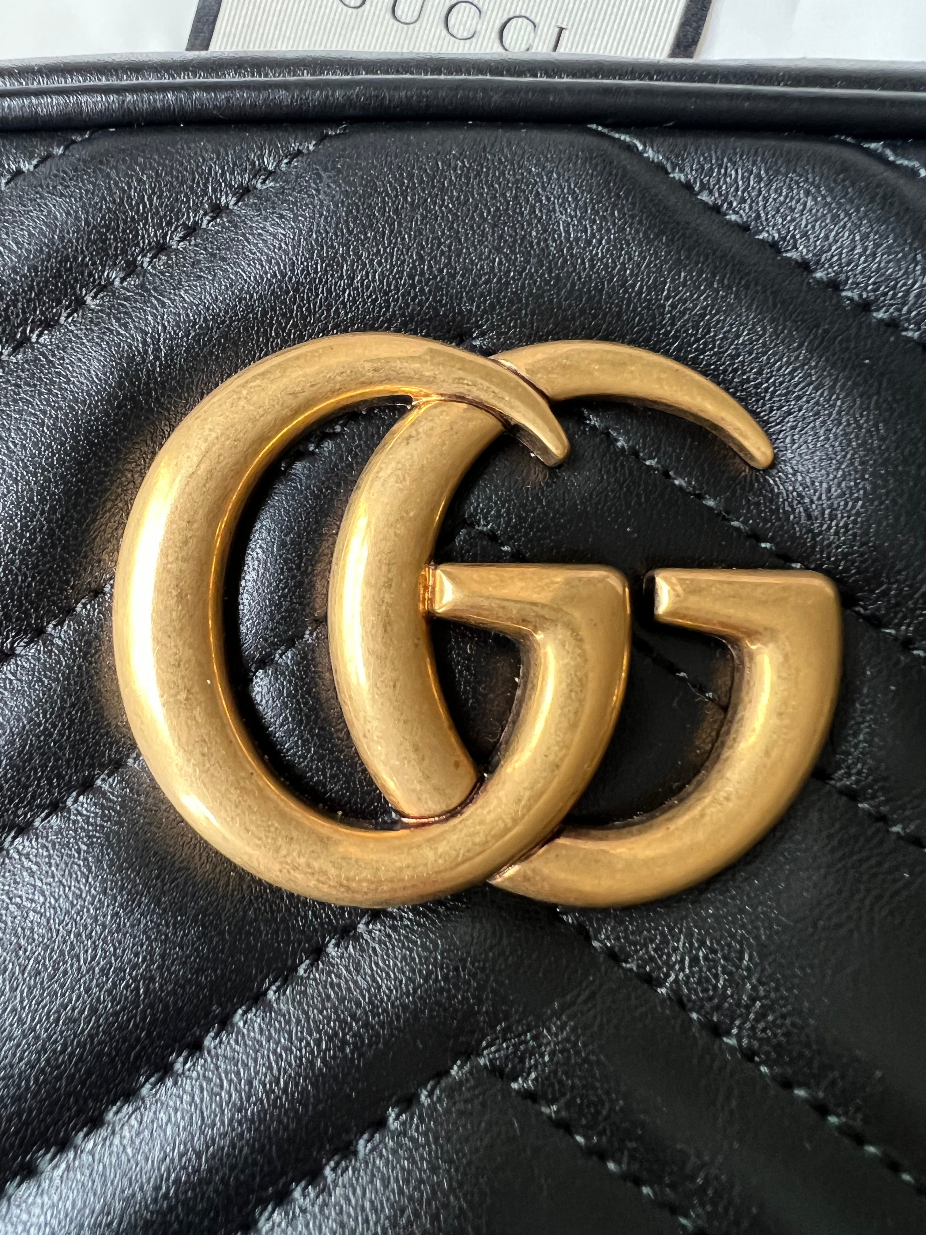 Gucci GG Black Marmont Small Shoulder Bag