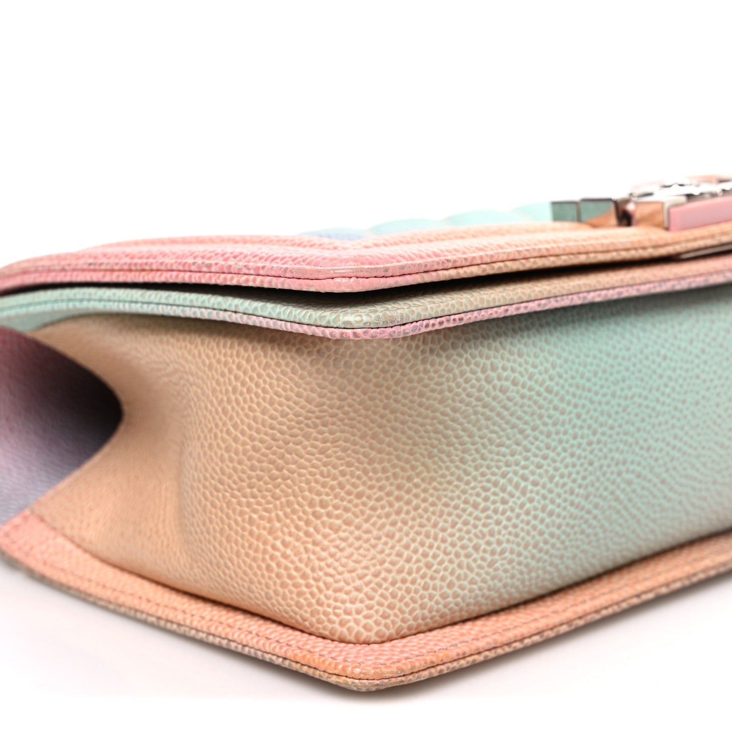 Chanel Caviar Quilted Medium Cuba Rainbow Boy Flap Multicolor