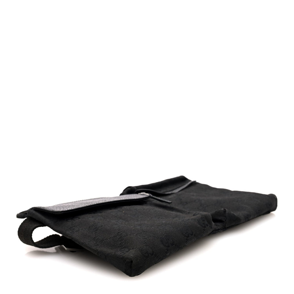 Gucci GG Monogram Double Pocket Belt Bag Black