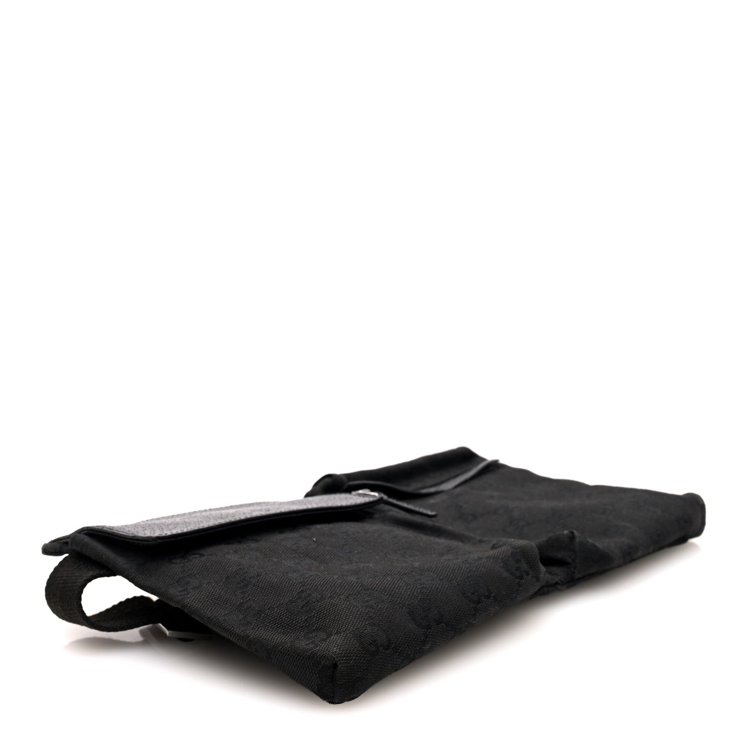 Gucci GG Monogram Double Pocket Belt Bag Black