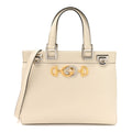 Gucci Grainy Calfskin Small Zumi Top Handle Bag Mystic White