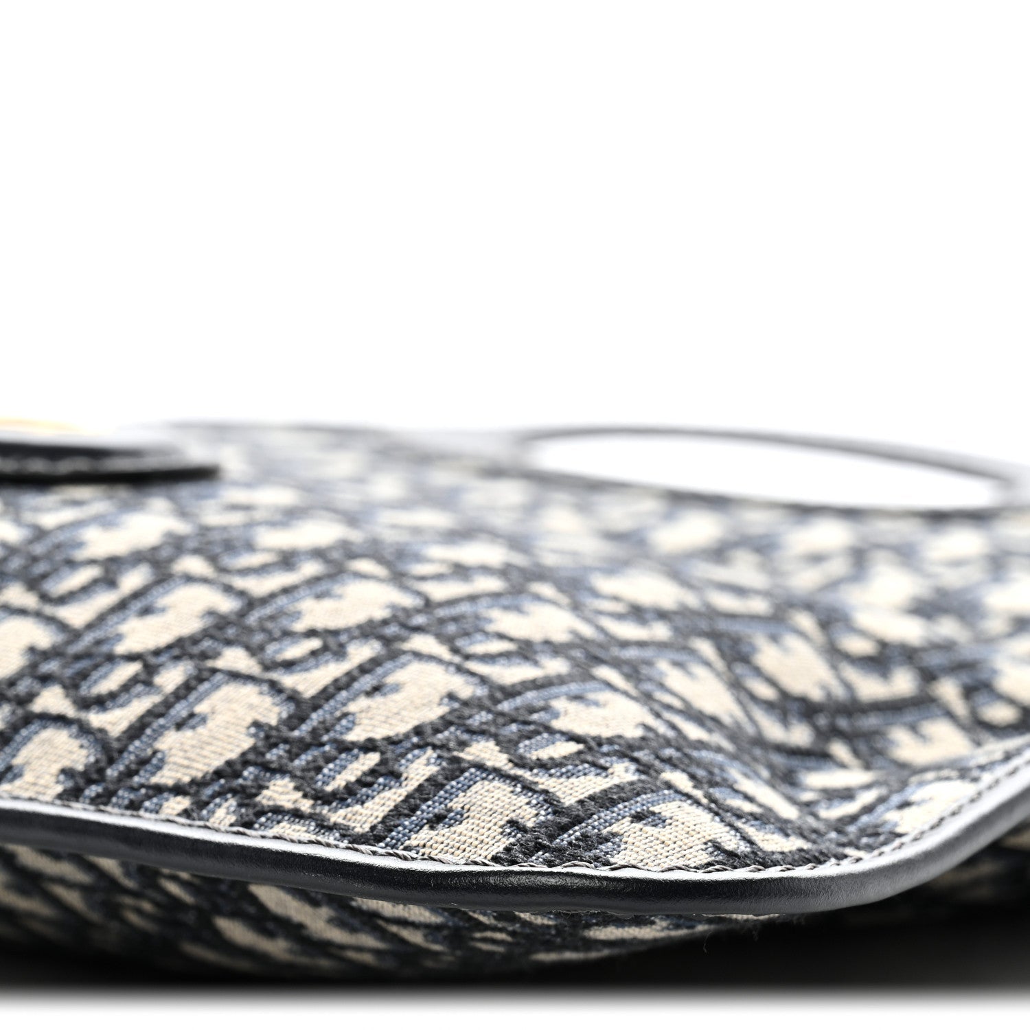 Christian Dior Oblique Fold Over Clutch Blue