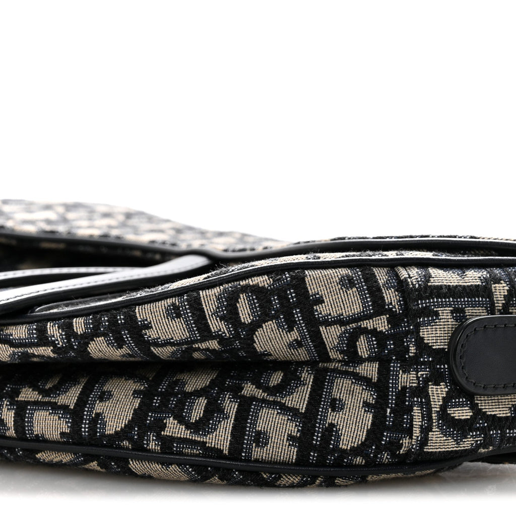 Christian Dior Oblique Saddle Bag Blue