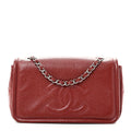 Chanel Caviar Medium Timeless CC Flap Dark Red