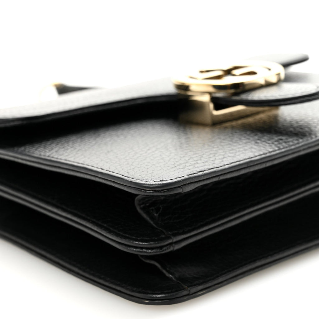 Gucci Dollar Calfskin Small Interlocking G Shoulder Bag Black