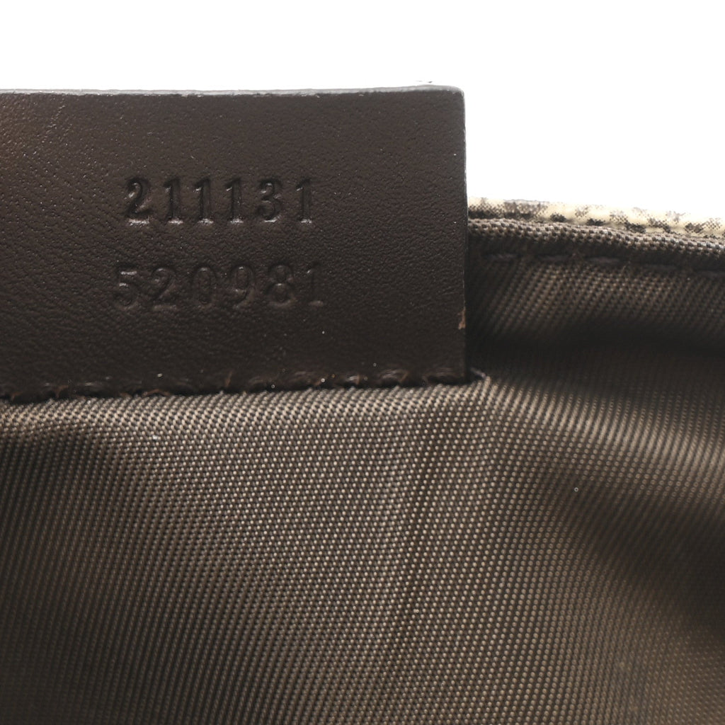 Gucci GG Plus Monogram Messenger Diaper Bag Dark Brown