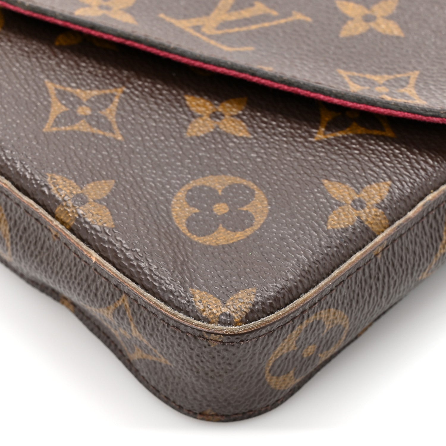 Louis Vuitton Monogram Pochette Felicie Chain Wallet Fuchsia