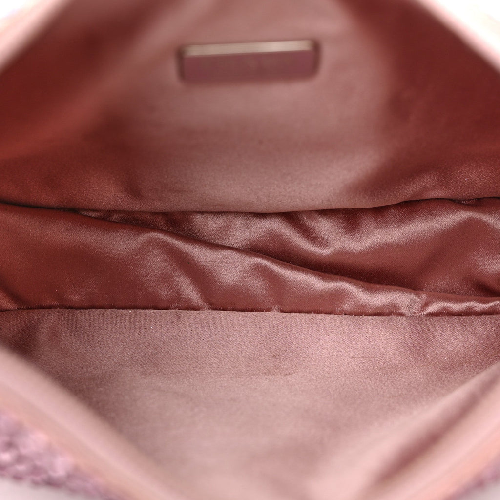 Prada Satin Crystal Mini Re-Edition 2000 Bag Alabastro