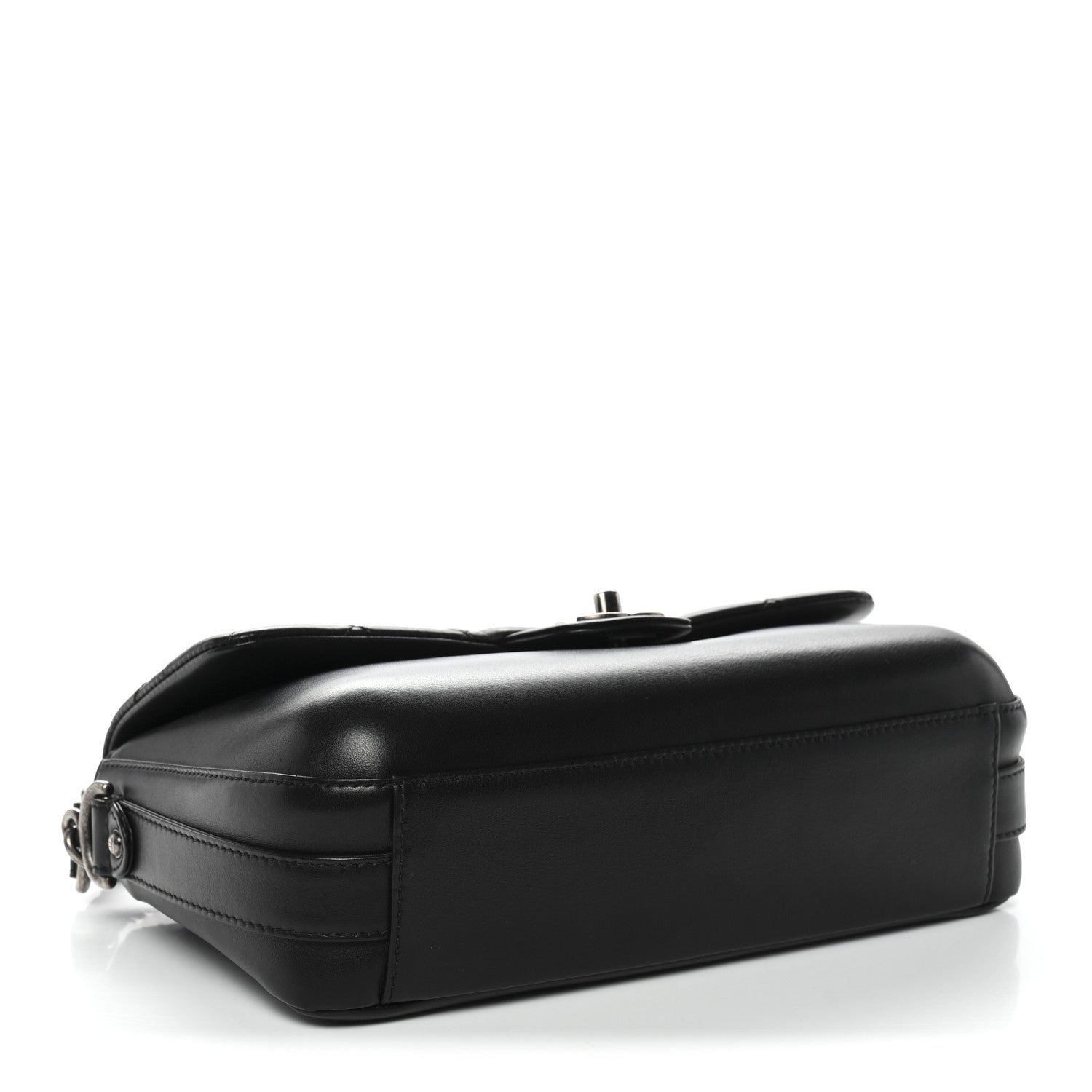 Chanel Calfskin Quilted Large Rock My Shoulder Flap Black