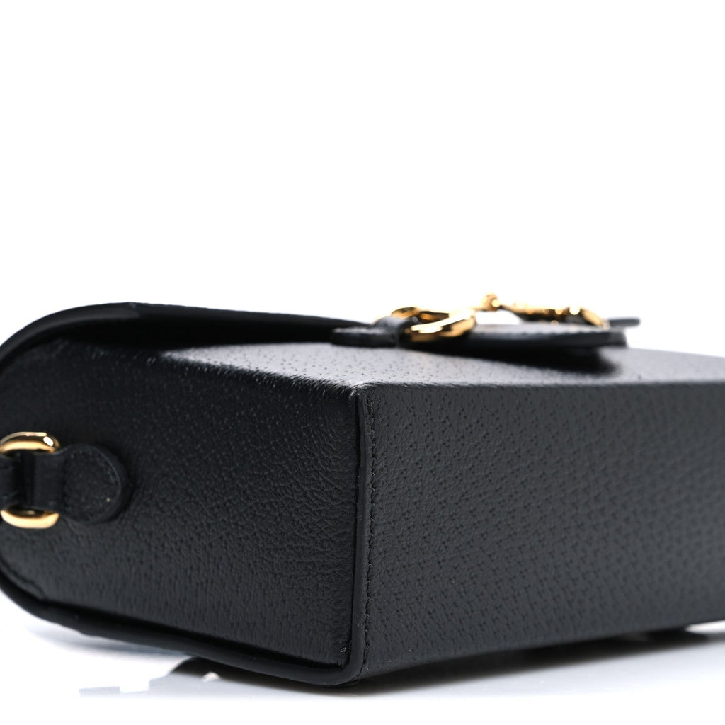 Gucci Calfskin Horsebit 1955 Shoulder Bag Black
