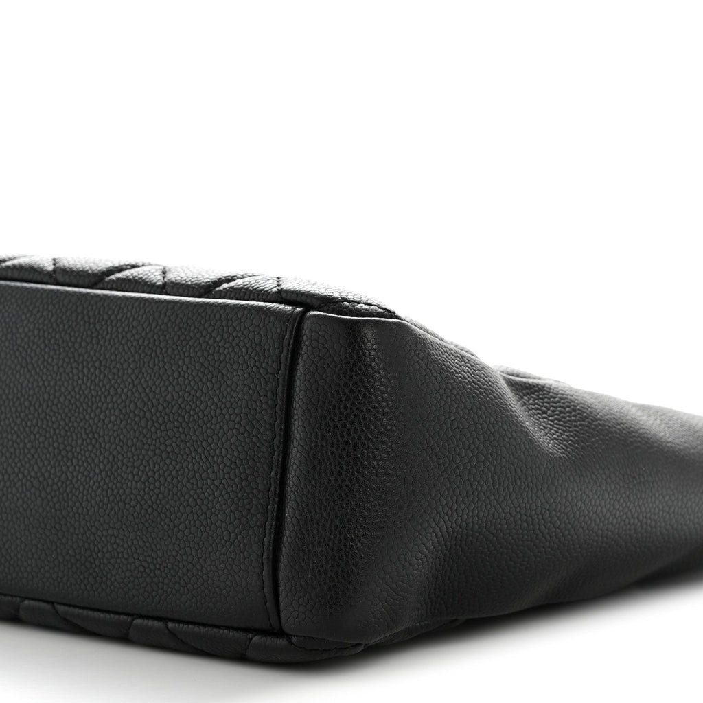 Chanel Caviar Quilted Petit Shopping Tote PST Black