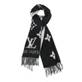 Louis Vuitton Cashmere Monogram Reykjavik Scarf Black