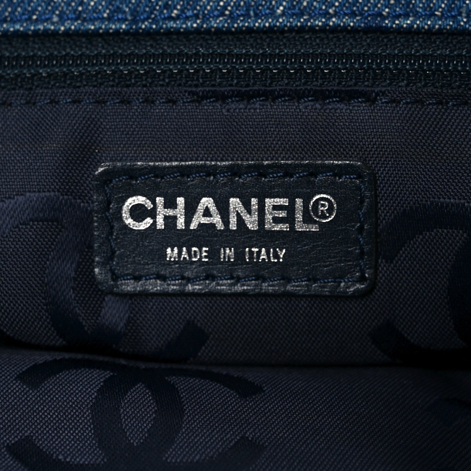 Chanel Denim Large CC Tote Dark Navy Blue