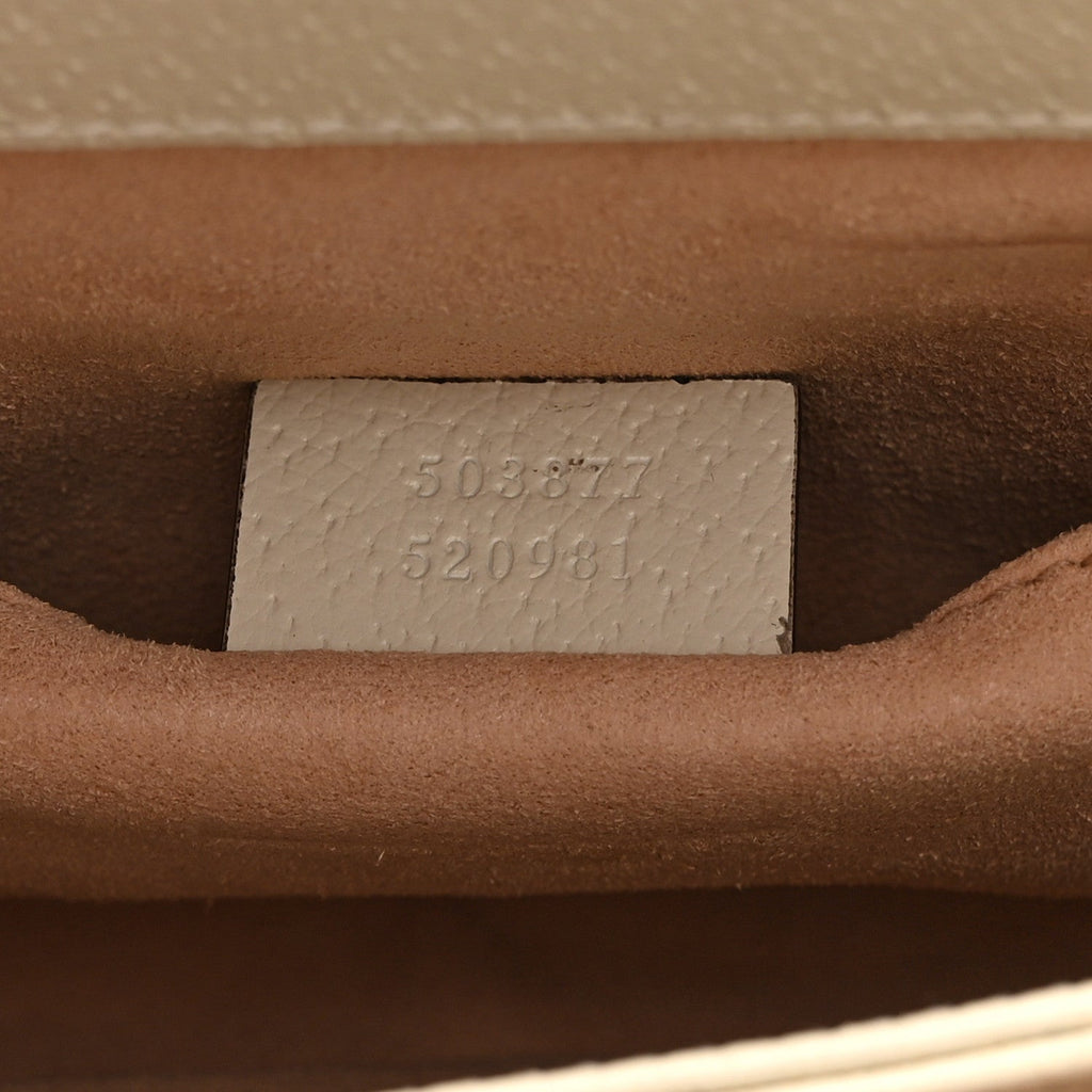 Gucci GG Supreme Monogram Flora Web Small Ophidia Chain Shoulder Bag White