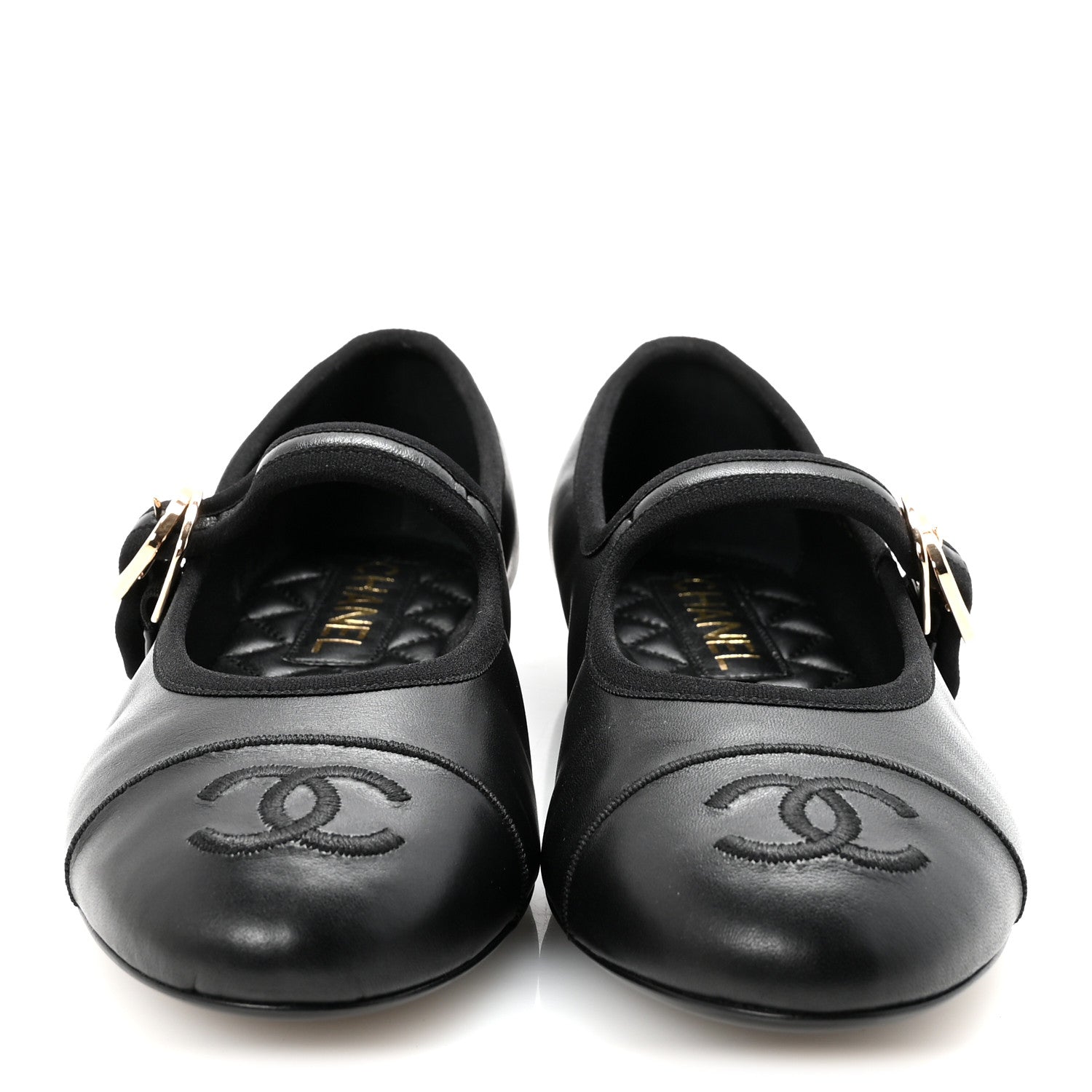 Lambskin Mary Jane Flats 36.5 Black