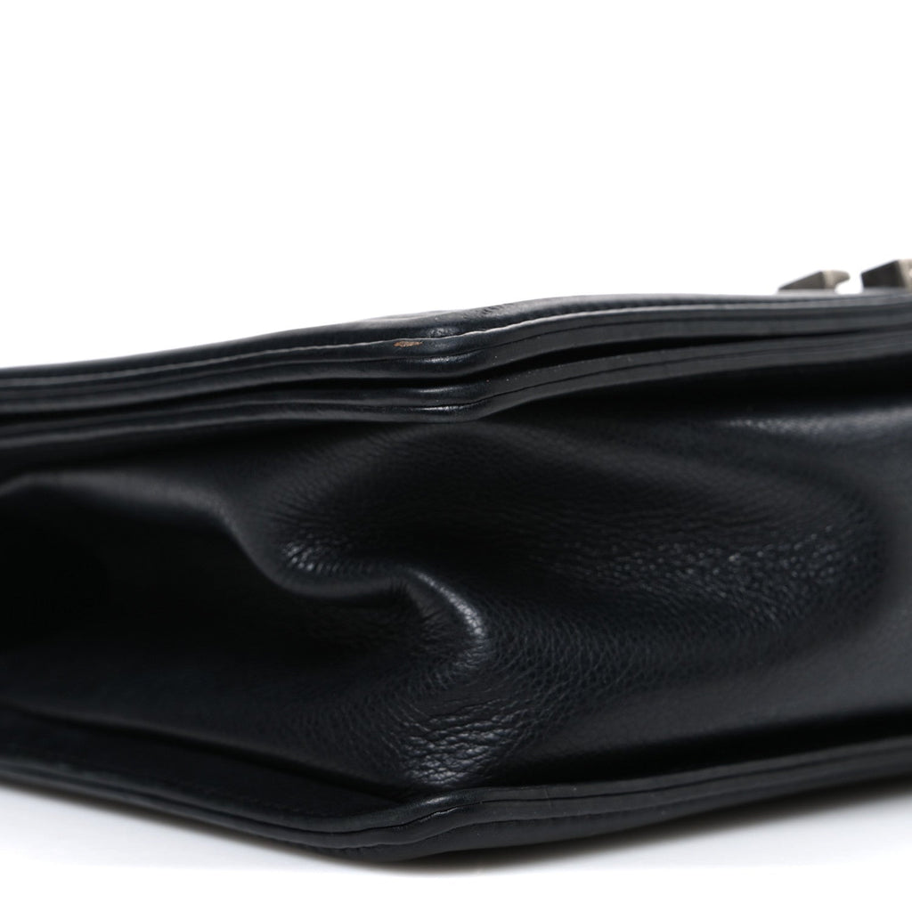 Chanel Lambskin Quilted Medium Boy Flap Black
