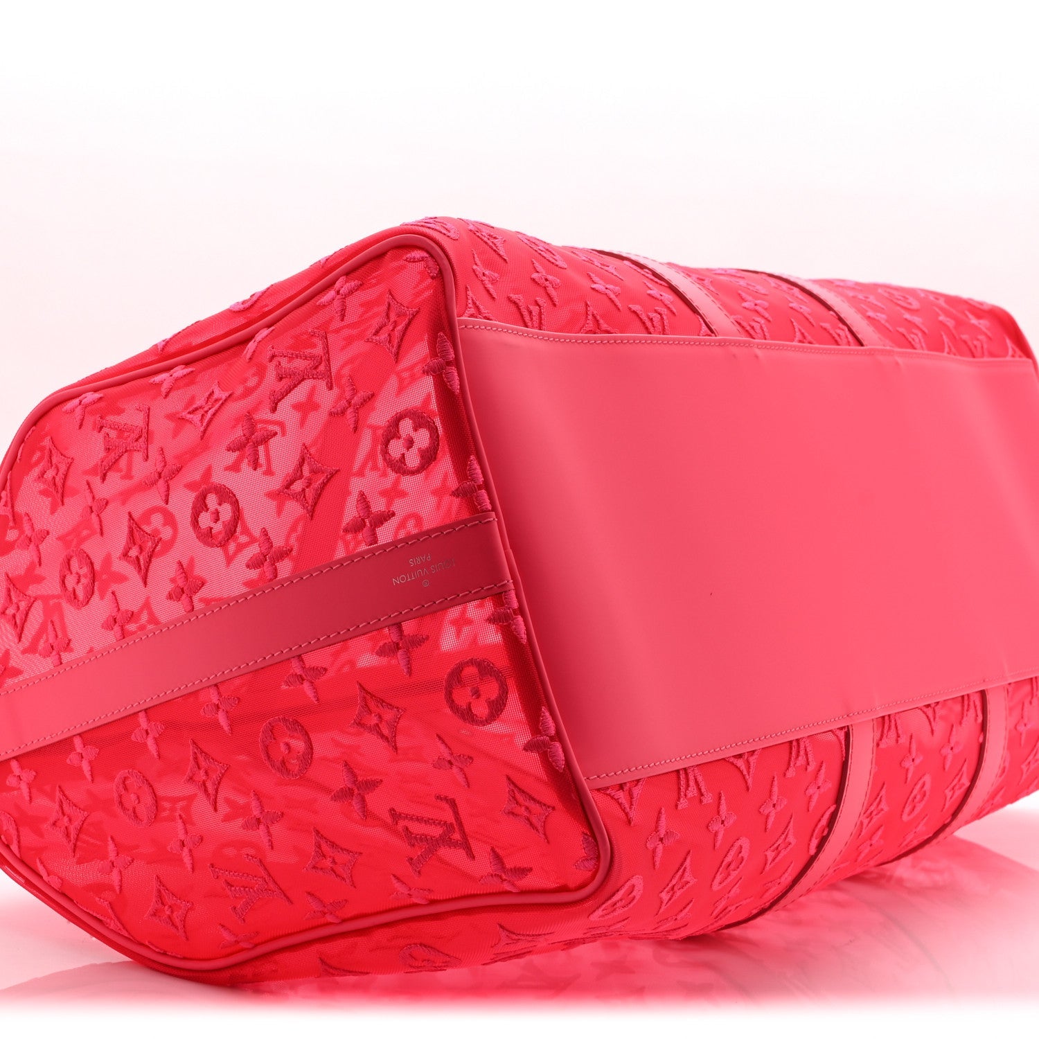 Louis Vuitton Monogram Fluo See Through Keepall Bandouliere 50 Rose