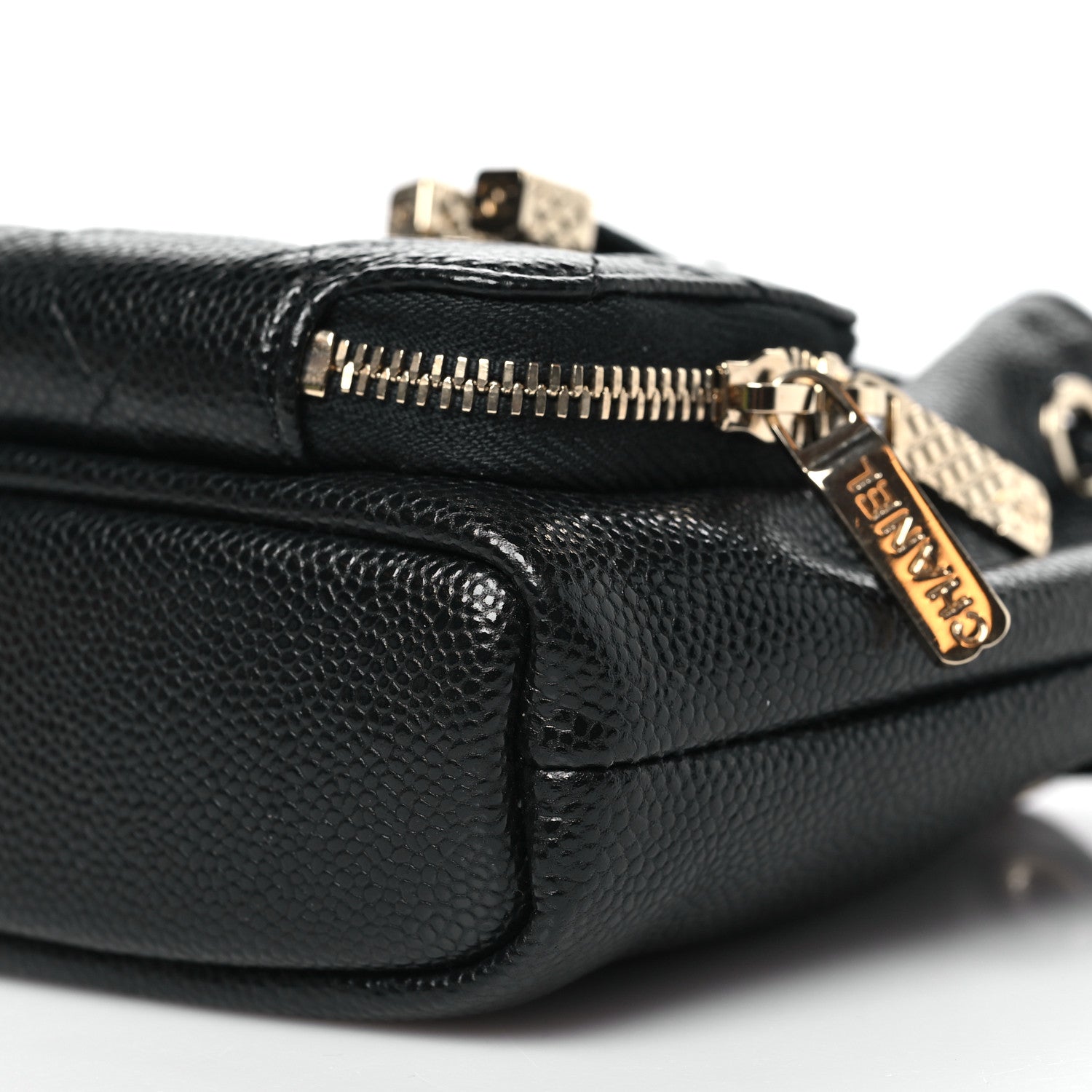 Chanel Caviar Quilted Mini CC Pocket Bucket Bag Black